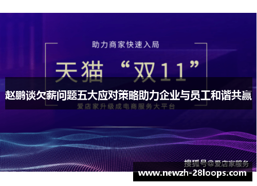 赵鹏谈欠薪问题五大应对策略助力企业与员工和谐共赢